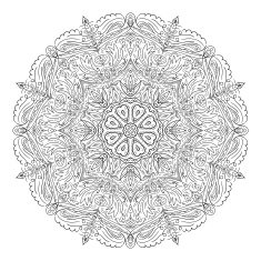 Floral abstract ornament vector illustration N14