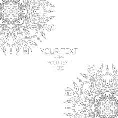 Floral ornament vector illustration text