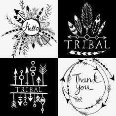 Design elements in tribal style