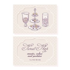 Candy bar business card template for pastry shop N2