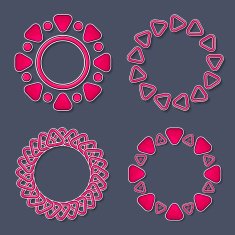 Set of vector cartoon frames in style