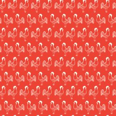 cartoon roosters seamless pattern
