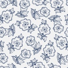 Bell flowers Seamless pattern with Vintage floral wallpaper