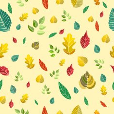 Seamless pattern leaves vector illustration