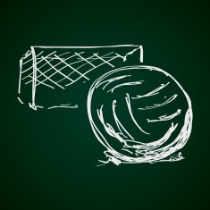 Simple doodle of a football