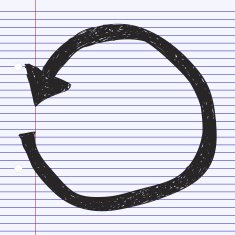 Simple doodle of a refresh symbol