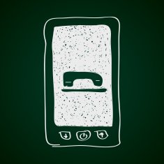 Simple doodle of a mobile phone