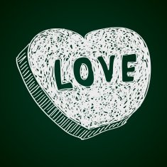 Simple doodle of a love heart