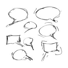 Simple doodle of a speech bubble N13