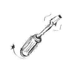 Simple doodle of a screwdriver
