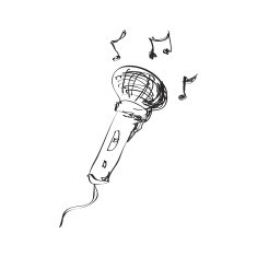 Simple doodle of a microphone N2