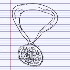 Simple doodle of a medal N3