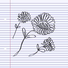 Simple doodle of a flower N4