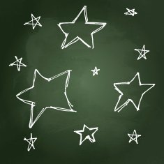 Set of cartoon styple stars