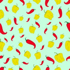 Peppers seamless pattern vector illustraion
