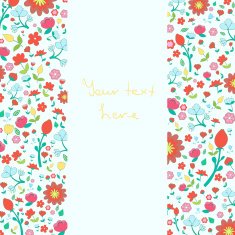 Flowers text placeholder both sides
