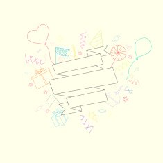 Ribbon heart frame for text placeholder vector