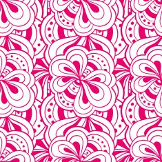Vector doodle hand drawn abstract pink seamless pattern
