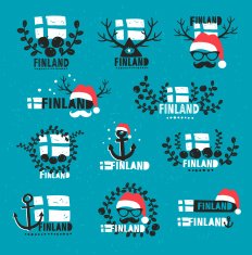 Finland Set of vector labels
