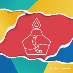 Alcohol lamp line icon N2