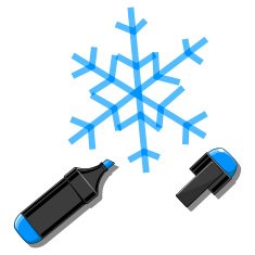 Snowflake and marker vector illustration N2