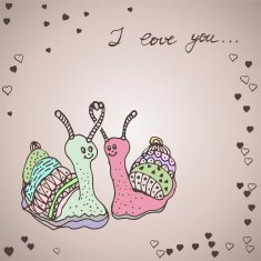 Two snails in love