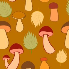 Vector seamless pattern doodling autumn design Hand draw fall symbols