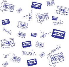 Audio Cassettes Doodles