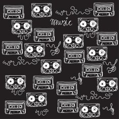 chalkboard audio cassettes