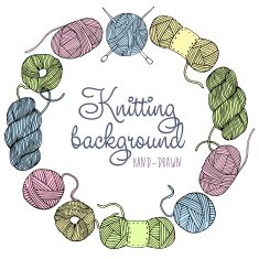 Hand drawn knitting frame