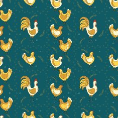 chickens seamless pattern background