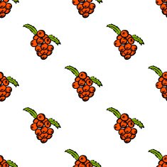 seamless pattern with rowanberry-1