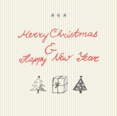 Handwritten Christmas and New Year wish