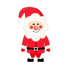 Cute Santa Claus isolated on white background N2