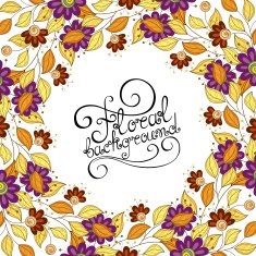 Vector Colored Floral Background N5