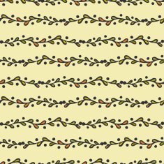 Ethnic seamless pattern with ornamental leaves