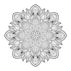 Vector Beautiful Deco Black Mandala N7