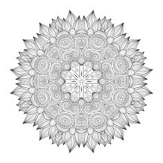 Vector Beautiful Deco Black Mandala N8