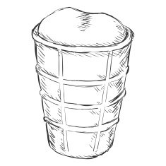 Vector Single Sketch Ice Cream Cone