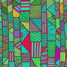 ZENTANGLE LINES COLOR BACKGROUND GREEN