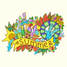 abstract summer vecetion time background vector illustration concept design