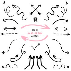 Set of hand drawn arrows N4