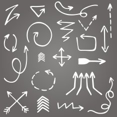 Set of hand drawn arrows N6