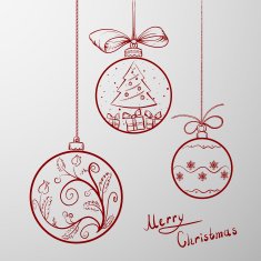 Red Christmas balls N2