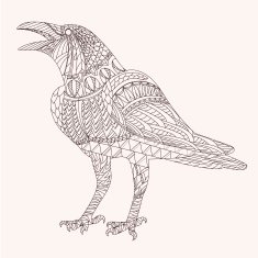 Patterned raven