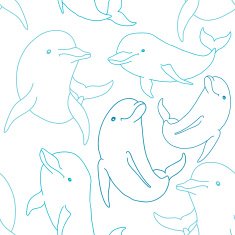 Seamless background with dolphins Vector illustration N4