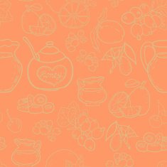 Seamless vector pattern with spices and honey N3