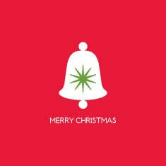 Christmas jingle bell with red background