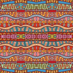 Vector floral geometric seamless pattern ethnic ornament N14