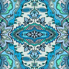 Vector floral geometric seamless pattern ethnic ornament N16